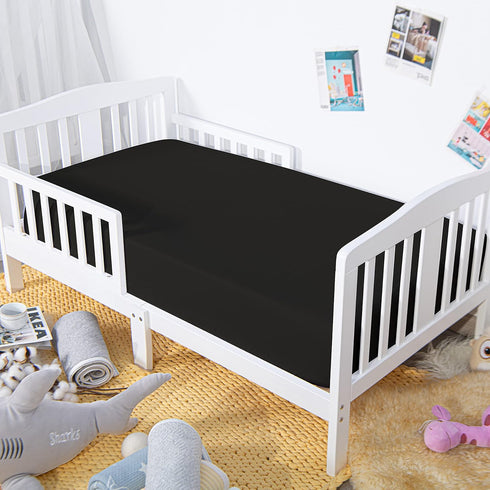 NTBAY 2 Pack 100% Brushed Microfiber Fitted Crib Sheet - Super Soft Cozy 28"x52" for Standard Crib and Toddler