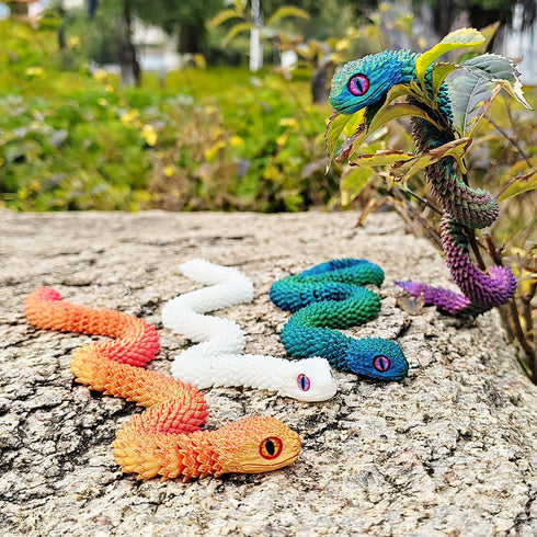 uyrzwek 8 12in 3D Toys,3D Pcs Printed Snake Printed Animals for Easter Eggs Filled,Easter Basket Stuffers,Decorative