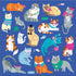 Mudpuppy Cats & Dogs - Tri Fold Magnetic Puzzles with Two 20 Piece Cat and Dog Artwork