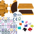 Set, 12 Set Holders*8, Trains*9, Scoreboards*2, GOTHINK Mexican Train Dominoes Double Dominos for Kids Adults