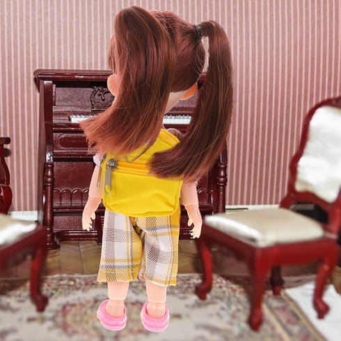 ibasenice Mini Doll Bag, Miniature Doll Backpack Accessories for Dressing & Costumes