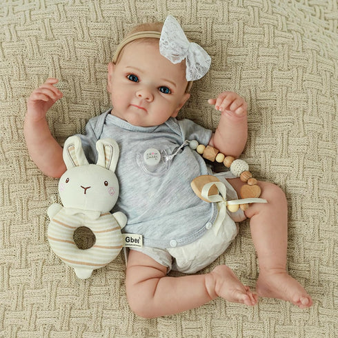 20 Inch Set 3+ WOOROY Realistic Reborn Baby Dolls - Lifelike Newborn Baby Girl with Full Vinyl Body, Real Life Baby