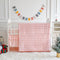Pink Crib Bedding Set Tufted Dots Jacquard Baby Girls Comforter with Fitted
