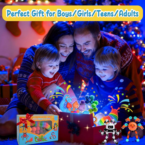 6 Pack 5-7-8-12 Fidget Toys Bulk for Kids & Adults,Sensory Travel Must Have,Autism Anxiety Stress Calm Down Must