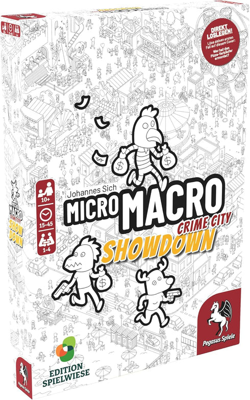Pegasus Spiele 59064G MicroMacro: Crime City 4 – Showdown Edition Spielwiese