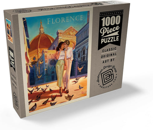 MyPuzzle Italy: Vintage Poster - Premium 1000 Piece Jigsaw Puzzle for Adults, Florence Fling