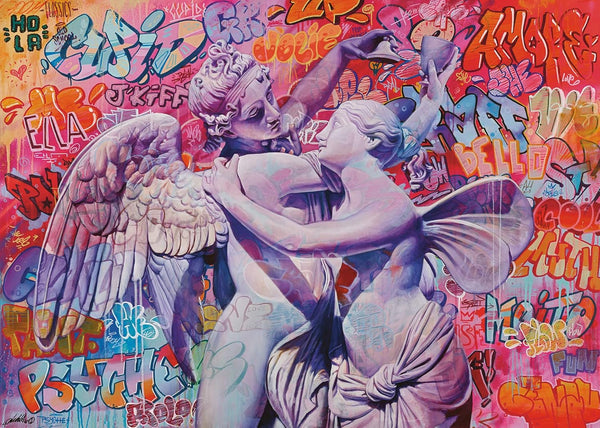 Ravensburger 1000 Piece Jigsaw Puzzle Cupid and Psyche in Love - Unique Pieces, Softclick Technology