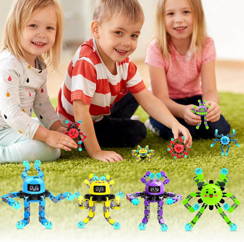 Adults,6 Transformable Fidget Spinner Toys for Kids and Pcs Sensory Toy for Boys Girl ADHD Stress Relief Toys,Fingertip