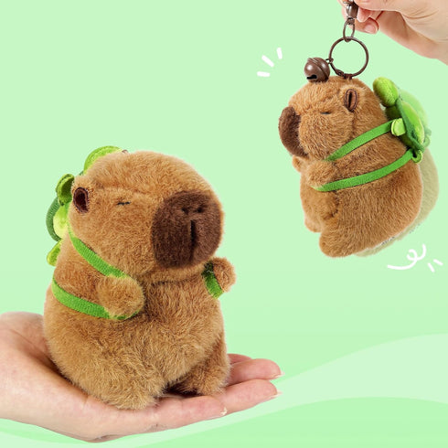 Ditucu 2 Pcs Capybara Plush Keychain Toys, Kawaii Stuffed Animals Dolls Pendant for Backpack Decoration Gift for Kids