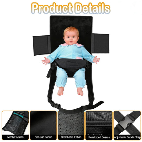 VANDOULUM 1-12 Baby Airplane Bed, Months Old Baby Travel Essentials for Flying, Toddler Airplane Seat Extender, Plane