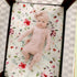 Fitted Pack n Play Sheets Set, 2 Pack, Stretchy Ultra Soft Jersey Knit for Girls, Safe and Snug