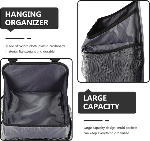 SHOWERORO Foldable Diaper Organizer Hanging Crib Storage Bag with Multiple Pouches for Nursery Changing Table and Milk