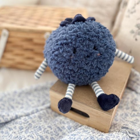 7-Inch MON AMI Blue Berry Fruit Plush Toy Stuffed Blueberry Toy for Boys & Girls | Soft Food Plush | Pretend Play