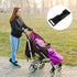 DECORNIJIA 2 Pcs Stroller Hooks with Pu Strap and Aluminum Alloy Clip, Non-Slip Large Pram Clips for Hanging Diaper