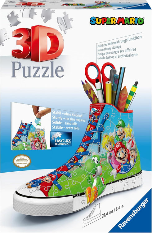 Ravensburger Super Mario Brothers Shoe 3D Jigsaw Puzzle for Kids & Adults, Age 8 and Up - 108 Pieces, No Glue Required