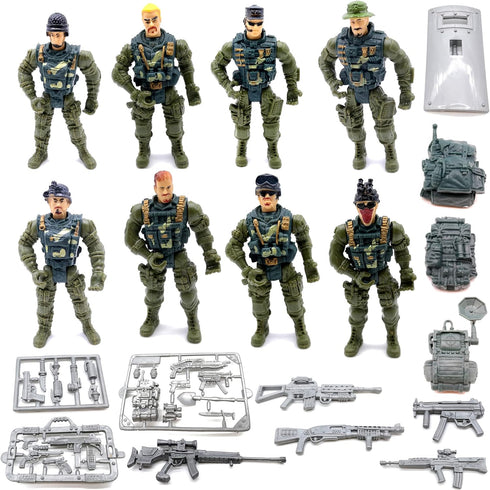 Guaishou Action Figures Army Men Soldiers Toys 8 Pack Military Toy Playset Realistic