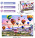 Puzzles for Adults 1000 Piece - Hot Air Balloons Landscape Style Jigsaw Puzzle Game, Toys Gift