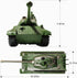 Bvrorere WW2 1:28 9 6 7 8 9 10 RC Tank, Remote Control German King Tiger Army Tank Toys, Scale Channels RC Military
