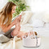 Baby Diaper Caddy Organizer - Cotton Rope Nursery Storage Bin for Changing Table, Portable Tote Bag for Newborn