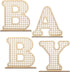 Generic 4 Pcs Wood Baby Letters - Boho Nursery Decor for Baby Shower