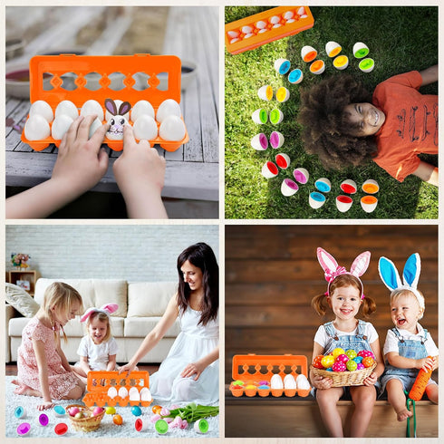 18 1, 2, 3 CPSYUB Toddler Toys, Month Toys, Christmas Eggs Gifts for Year Old Girls/Boys, Montessori Matching Eggs