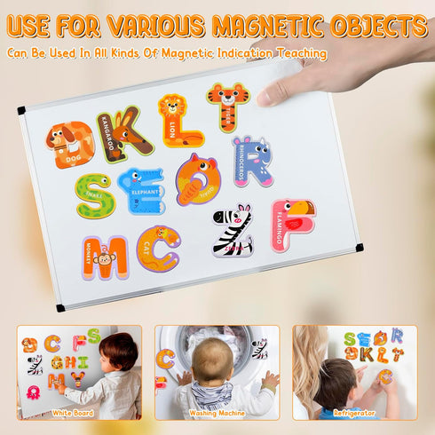 Magnetic Letters Toys for Baby Toddler 1 2 3 Year Old, ABC Refrigerator Magnets 26PCS, Educational Learning Alphabet