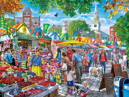 Masterpieces 750 Piece Jigsaw Puzzle for Adults and Family - Market Day Afternoon - 18"x24"