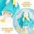0-3-6-12 Set hahaland Baby Lovey Security Blanket, Plush Hanging Sensory Toy with Teether, Rattle & Crinkle for Infant