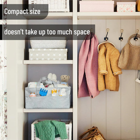 Portable Baby Diaper Organizer with Cute Patterns for Nursery & Car