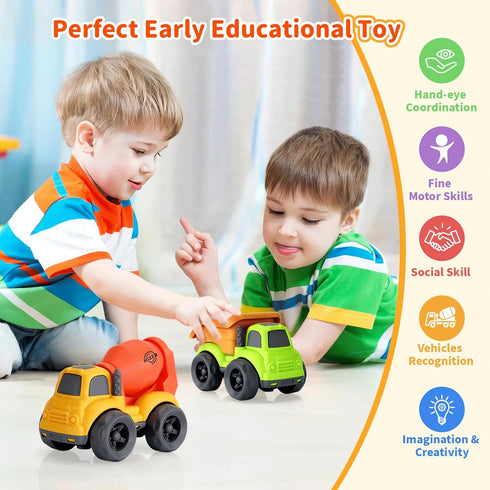 Toddler Toys for 1 Year Old Boy, Dump Truck and Mixer Cement, BPA Free Outdoor Toys for Toddlers 1-3