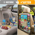 ULEEKA 11" 10 2 Pack, Car Backseat Organizer with Table Holder, Storage Pockets Seat Back Protectors Kick Mats for Kids