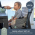 (6M-3Y) Dreambaby Grab N Go Travel Booster Seat Portable Toddler High Chair for Dining with Storage & Shoulder Strap