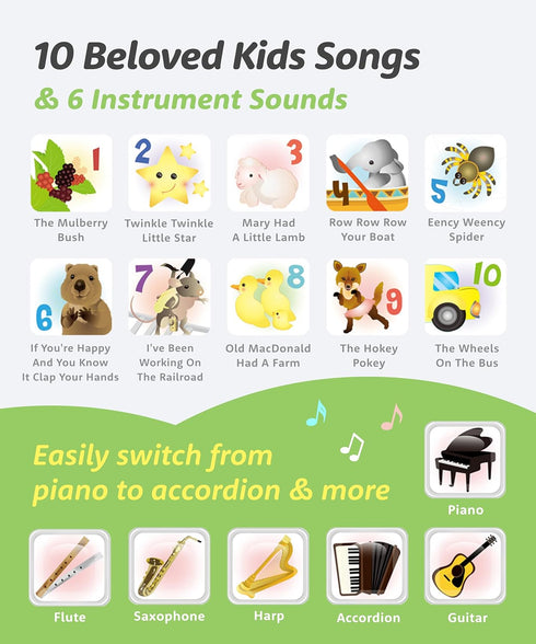 3-5 3, 4 BEST LEARNING My First Piano Book - Educational Musical Toy for Toddlers Kids Ages Years - Ideal Year Old Boy