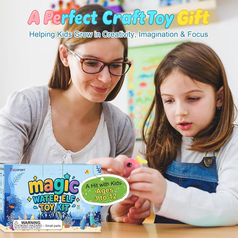 3 4 5 6 7 8 9 10 11 12 Teexpert Magic Water Elf Toy Kit Art and Crafts for Kids Girls Boys Ages - DIY Craft Toy