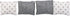 Dollhouse Bedding 5 Piece Set with Comforter & Pillows, Realistic Bedroom Accessories for 6 inch Dolls, Gray and White