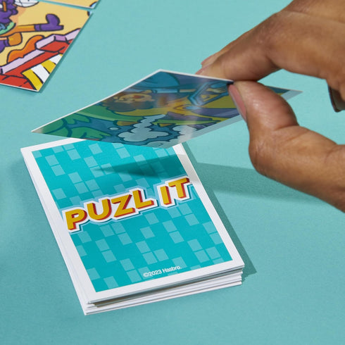 Hasbro Gaming Puzl It Game - Competitive Puzzle Card Game for Ages 7+, Family Game for 2 to 6 Players
