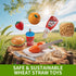 Sets Play Food for Kids Kitchen, Wheat Straw Pretend Food Toys with Kids Picnic Basket and Picnic Blanket, Cutting Toy
