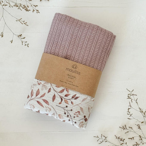 mouliss to most precious ones 100% Mouliss Personalized Baby Blanket with Name Handmade Organic Cotton Newborn Gift |