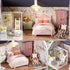TuKIIE DIY Miniature Dollhouse Kit with Furniture, 1:32 Scale Opened & Closed Wooden House for Kids