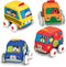 Melissa & Doug K's Kids Pull-Back Vehicle Set - Soft Baby Toy Set with 4 Cars and Trucks