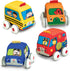 Melissa & Doug K's Kids Pull-Back Vehicle Set - Soft Baby Toy Set with 4 Cars and Trucks