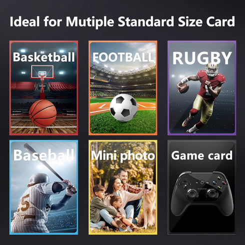 Mlikero 1000 Count 10 Card Sleeves, Baseball Card Sleeves for Standard Cards, Colors Trading Cards Sleeves Fit for MTG