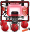 Basketball Hoop Indoor, Over The Door Mini Hoop with LED Lighting, Electronic Scoreboard, 4 Balls & Pump, Basketball
