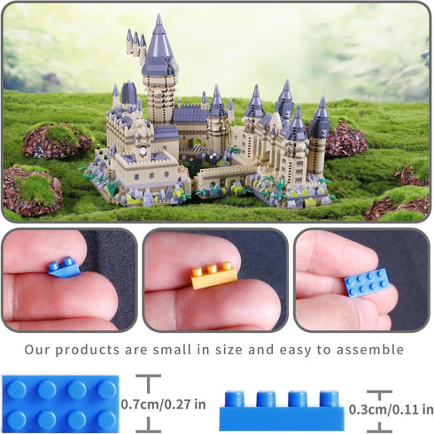 3000+PCS Micro Mini Blocks Magic Castle Building Blocks Toys, Creative Hog Tower Sets for 6+ Boys and Girls