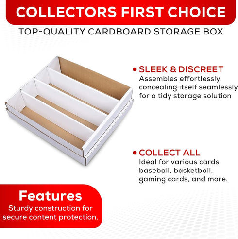 Premium 3200 Count Storage Box, 4 Row Monster for Trading Cards, 200 Pound Test Strength, Made in the USA