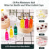 Sumind 18 Pieces Dollhouse Wine Bottles, Miniature Glass Goblet Cups, Red Wine Style Kitchen Accessories for Dollhouse