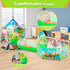 3PC Dinosaur Tent for Girls, Kids Ball Pit, Play Tents and Crawl Tunnel, Pink Pop Up Playhouse Toys