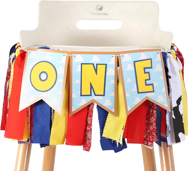 Toy Theme 1st Birthday Banner - Toy Inspiration Story's 1st Birthday High