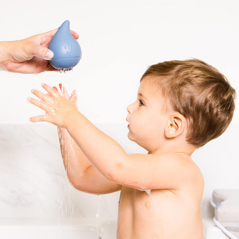 Ubbi Muted Color Cloud and Droplet Silicone Bath Squeeze Toys - Fun Bath Time Toys for Toddlers