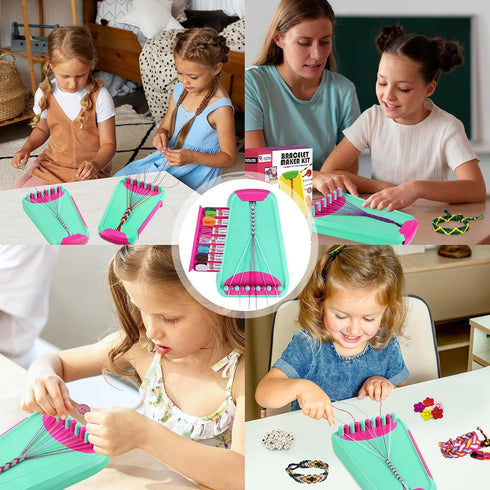 Rdfmy 8-12 Friendship Bracelet Making Kit for Girls, Arts and Crafts Bracelets String Maker Kit for Kids Ages Christmas